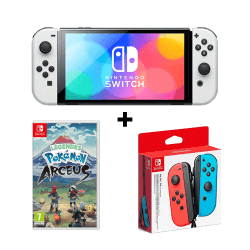 Console Nintendo Switch (modèle OLED) Joy-Con Blanc + The Legend of Zelda  Breath of the Wild pas cher 